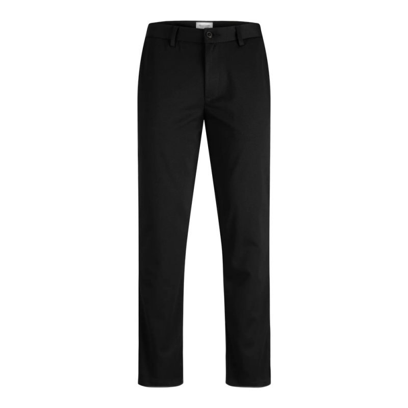 Pantalón Chino Hombre Negro Jack&Jones | Tejido Piqué Elástico | Regular Fit | L34