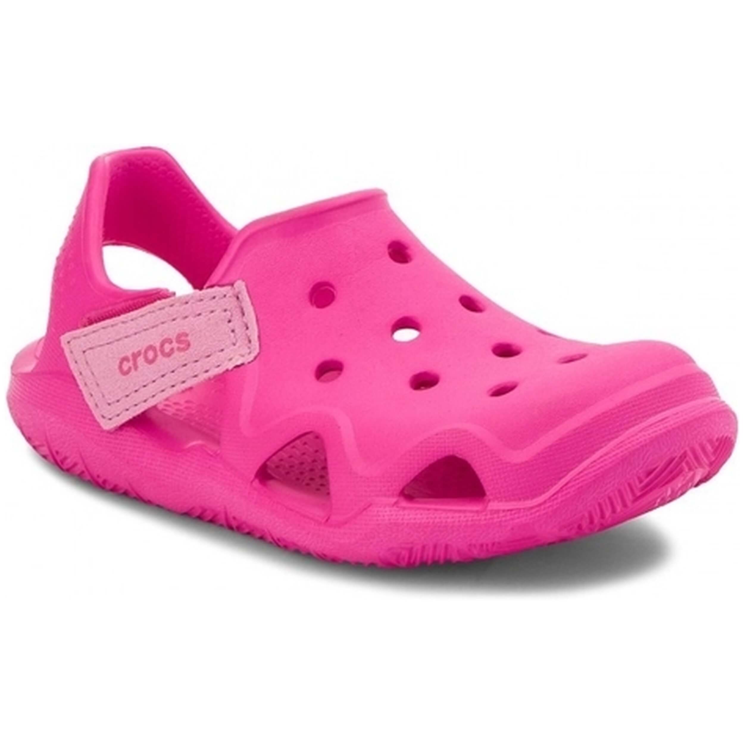 Sandalias marca Crocs modelo 204021-6L0 para junior en color fucsia