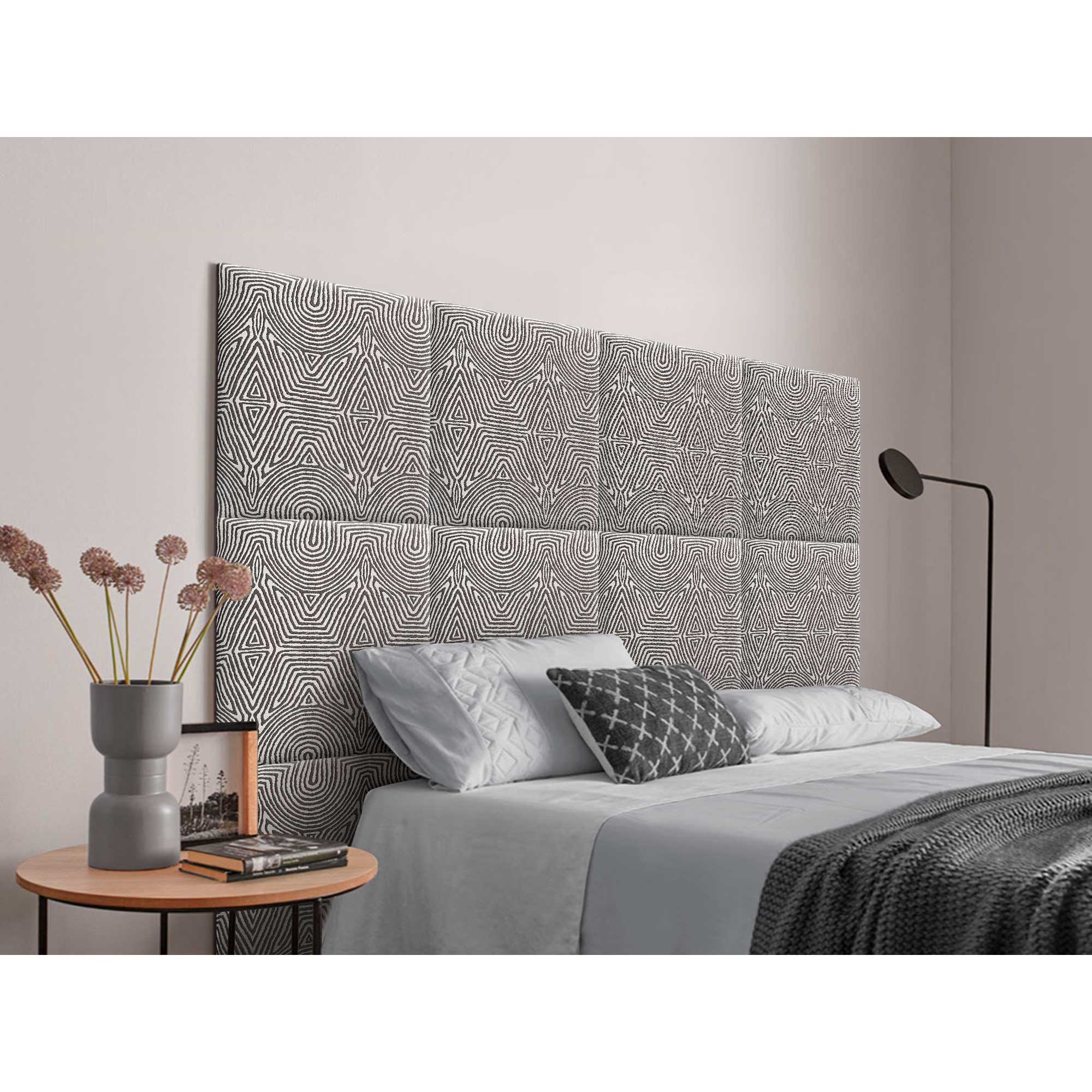 DHOME Cabecero Tapizado Compuesto de Paneles Autoadhesivos Intercambiables Serie Luxury Edition Cama Lujo Dormitorio Acolchado Segunda Gama de Colores