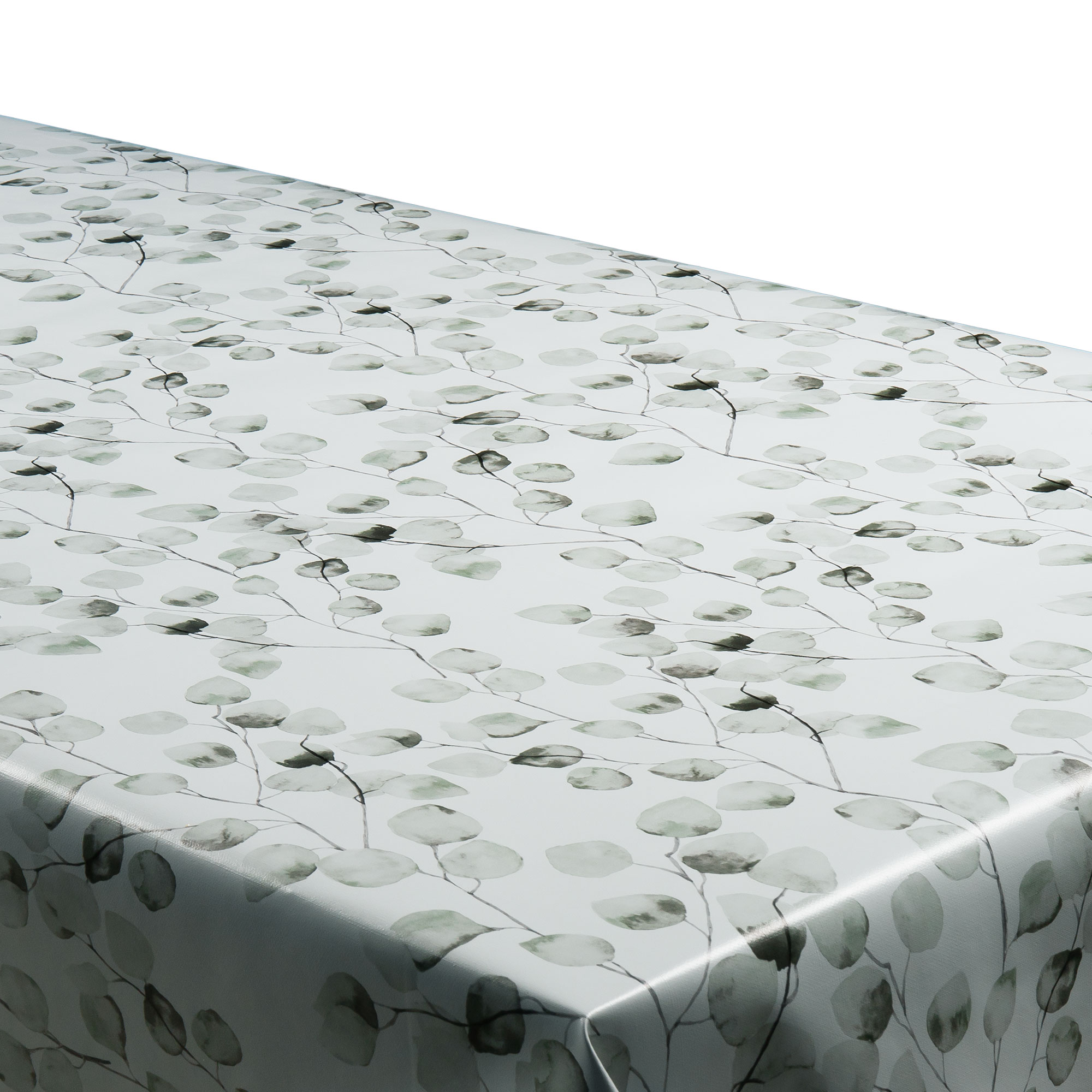 Cofan Hule Diseño Moderno Hojas de Eucalipto | Protección de Mesa | PVC y Polipropileno