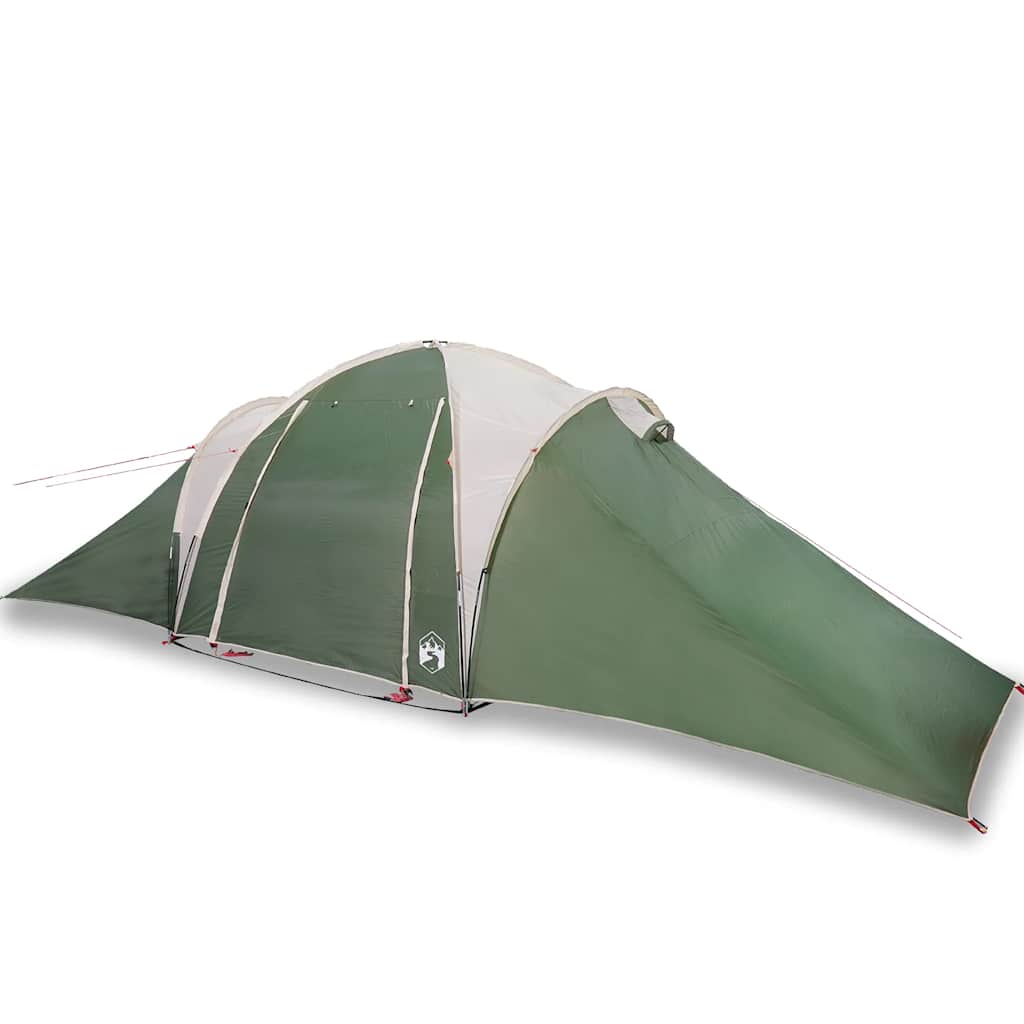 vidaXL Tienda de campaña familiar iglú 6 personas impermeable verde