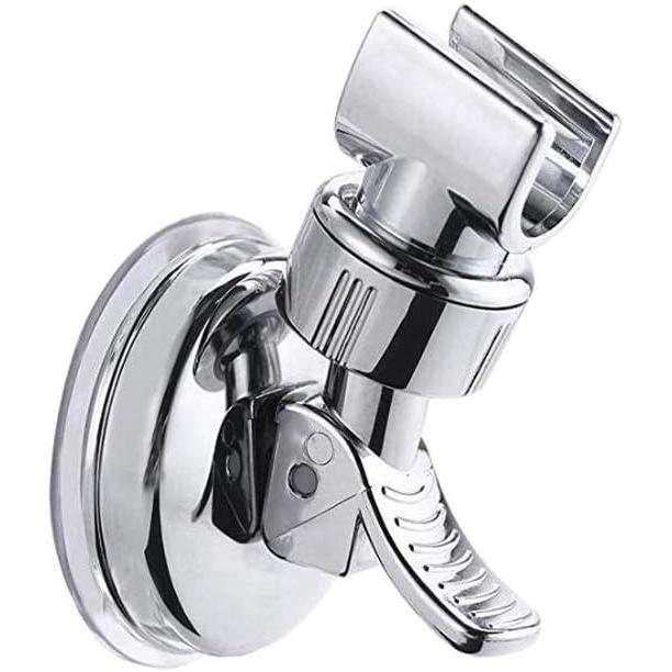 Soporte ajustable para cabezal de ducha, ventosa extraíble, soporte para cabezal de ducha, sin taladro, cromado pulido