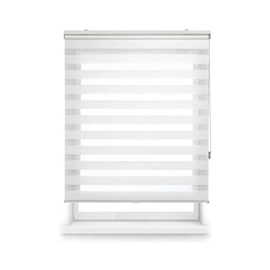 BLINDECOR Estor Enrollable Noche y Día – Estor Noche y Día Fácil Instalación Pared o Techo - Estor Ventana Doble Tejido – Estor Enrollable Día y Noche para Ventanas