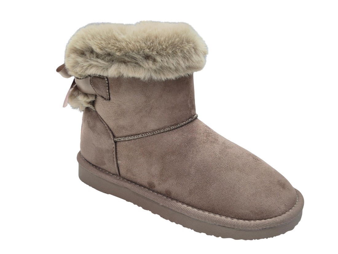 B&W ByConguitos - Botas con pelo para niñas modelo 542021 en color taupe, calzado infantil cálido y cómodo de la marca Conguitos