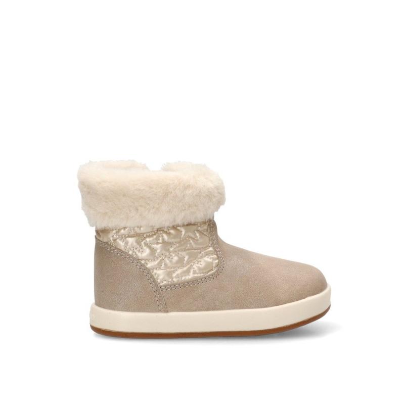 Botin Respetuoso/barefoot Conguitos - Niña - Suela Plana - Modelo Tesh520003 - Color Beige