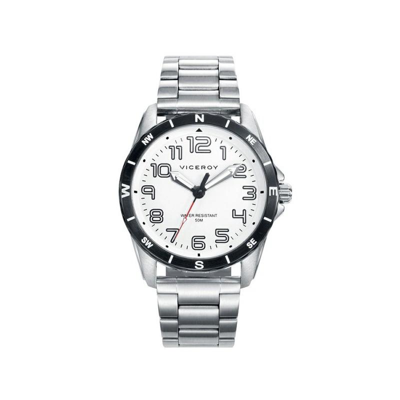 Reloj Viceroy 401169-05 Analógico Cuarzo Plateado Correa Marrón