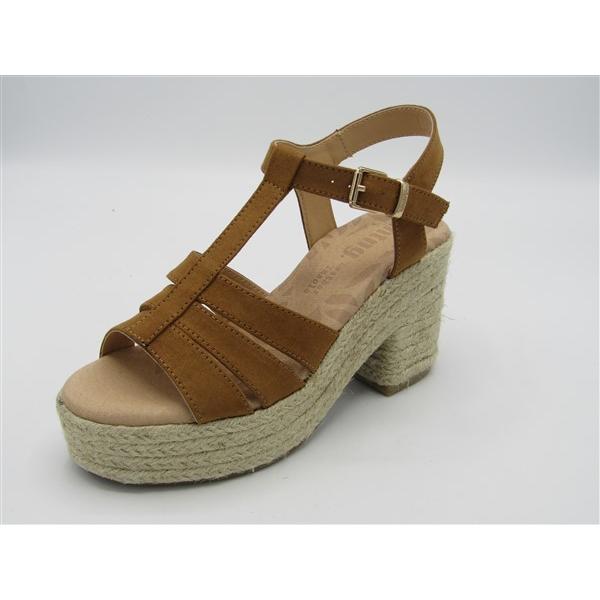 SANDALIA JOIN PLATAFORMA, MUSTANG 51820, plataforma de 3.5cm, tacón de 8cm forrada de yute
