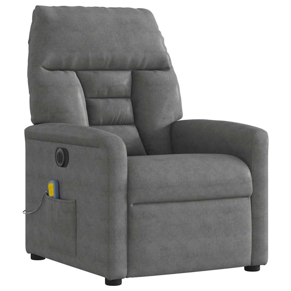 vidaXL Sillón reclinable de masaje eléctrico tela de microfibra  Multicolor