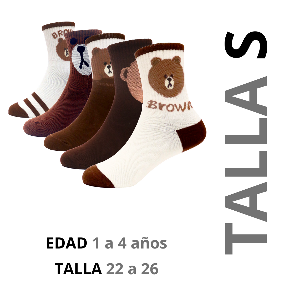 Balseti Calcetines de algodón para Niños. Pack de 6 Pares de Calcetines Infantiles. Tallas únicas S, M y L