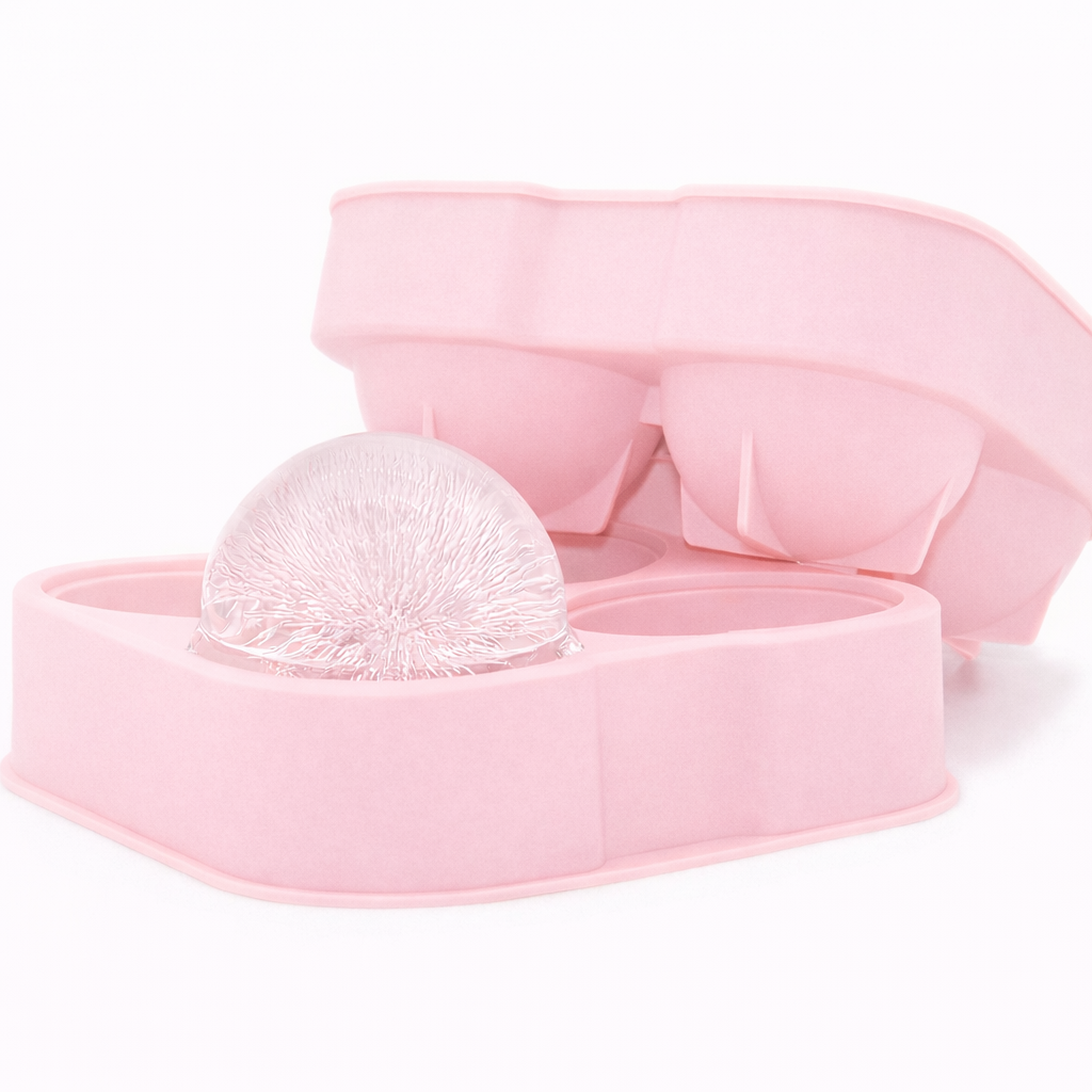 Molde de Hielo Esférico de Silicona – 4 Bolas Grandes de 4,5 cm – Disponible en 1 o 2 Piezas – 3 Colores a Elegir (Gris, Rosa, Azul), ✅ Envíos a España en 48/72h