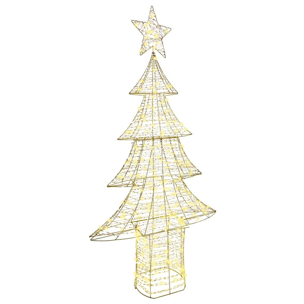 vidaXL Árbol de Navidad 120 LED cálido PET / Ratán Multitalla