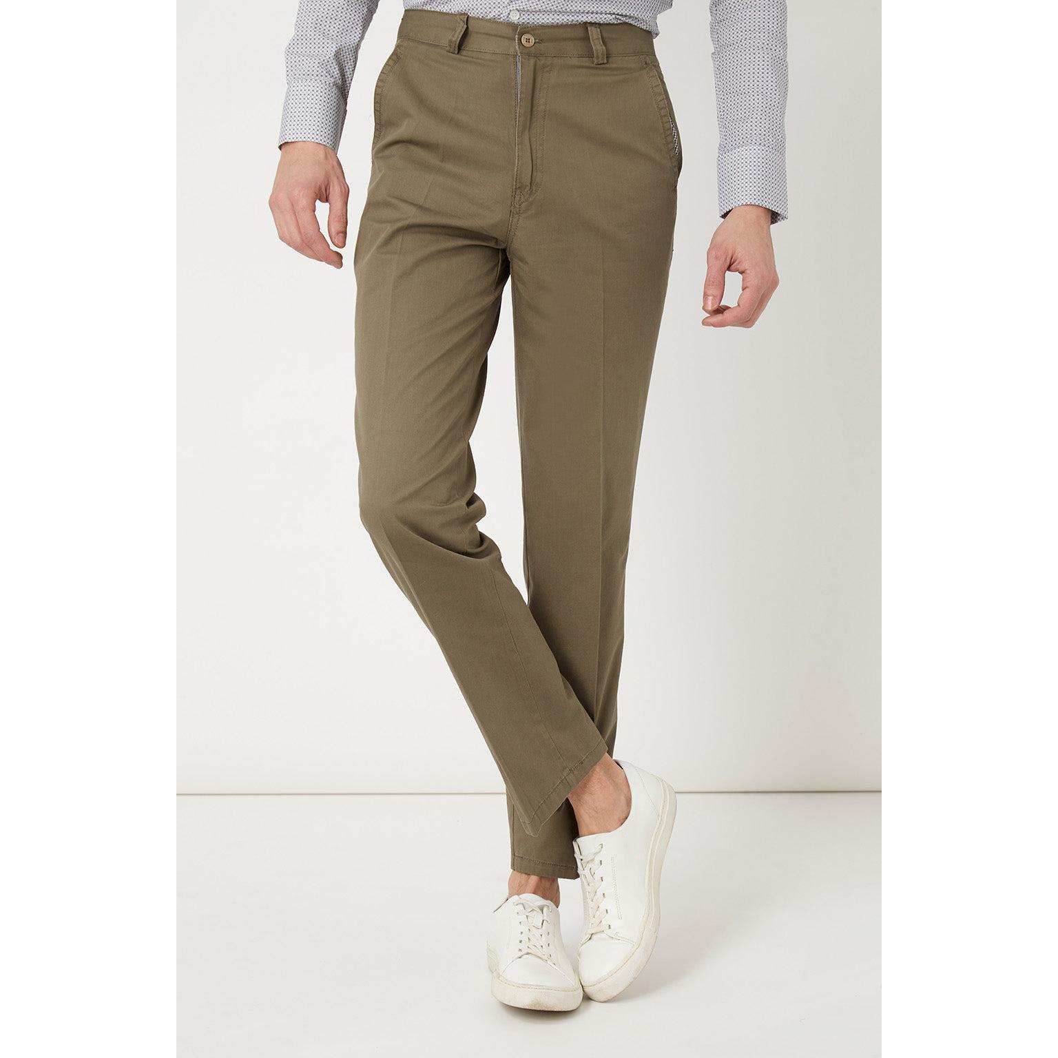 Pantalón chino hombre, trousers, casual, slim fit, modelo War Wolf, algodón cómodo, estilo urbano oficina, color verde oliva, talla 36, ligero, versátil, ideal diario, elegante, moderno ✅Entrega 24/48h