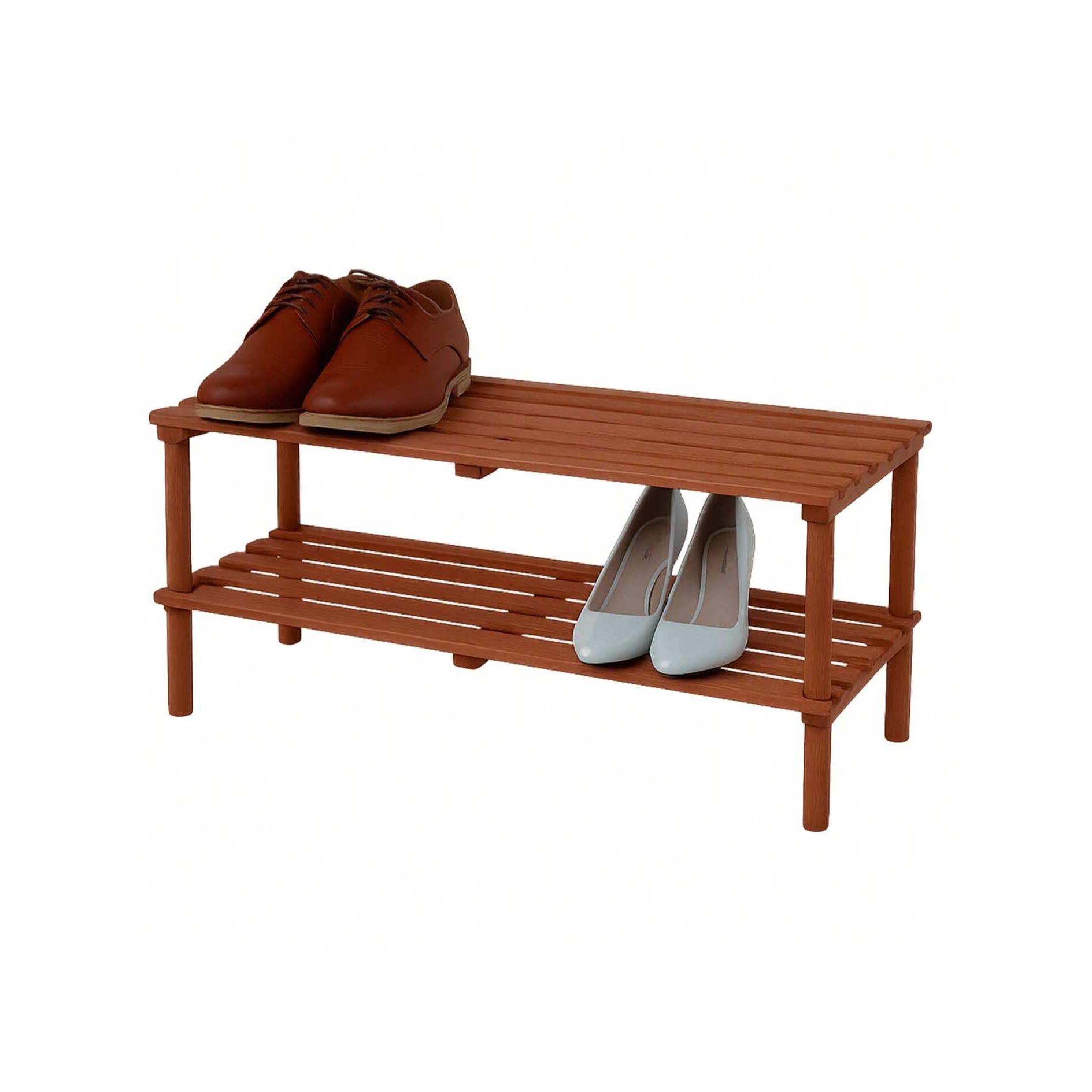 Zapatero de madera maciza de varios niveles, diseño minimalista para el hogar, estructura estable sin tambaleos, ideal para entrada, dormitorio o balcón, disponible en 2, 3 o 4 niveles
