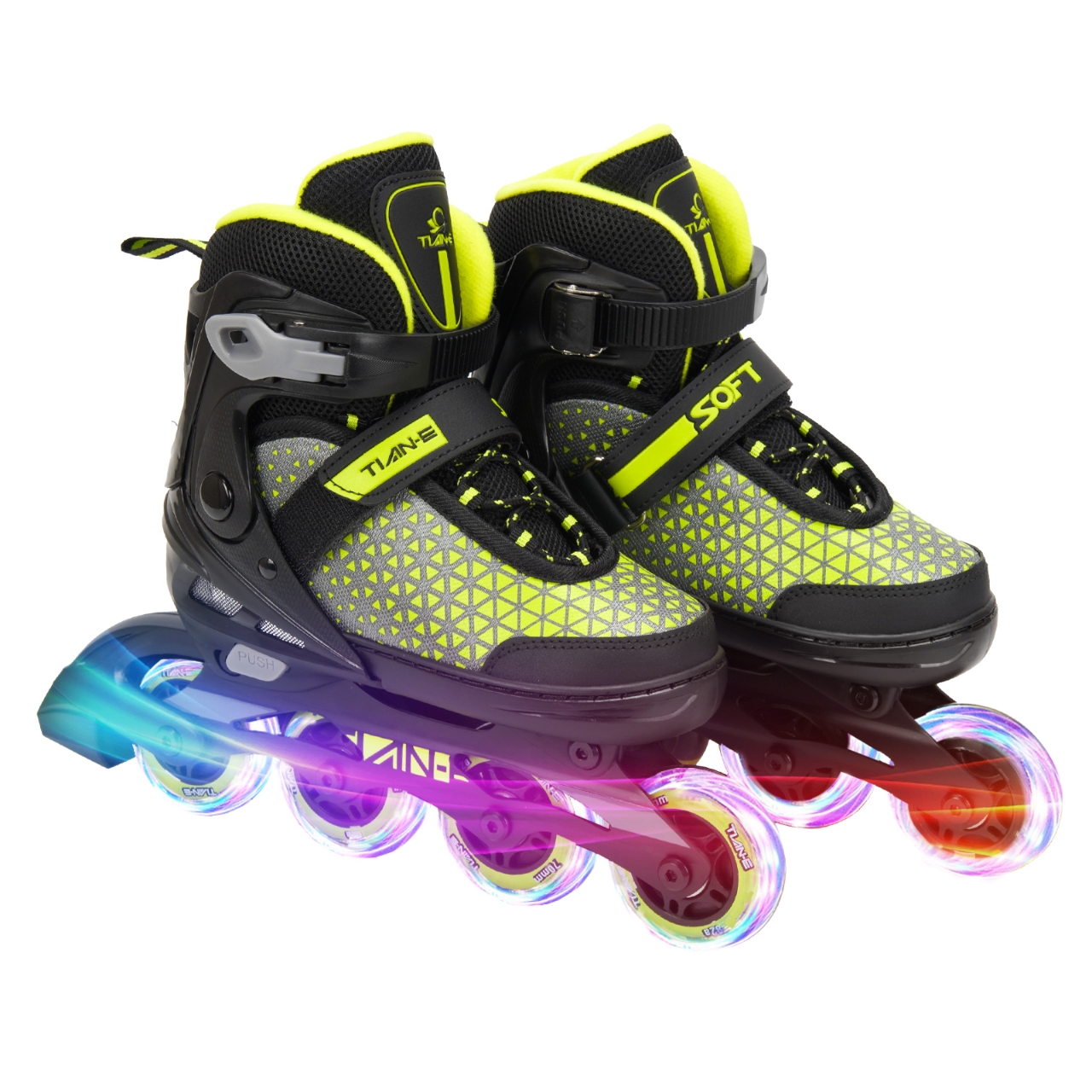 ALLINLIFE Patines en Línea,Patines en Línea para Niños y Adolescentes,Patines 4 Ruedas con Ruedas Luminosas Tamaño Ajustable,Uso en Interiores Exteriores