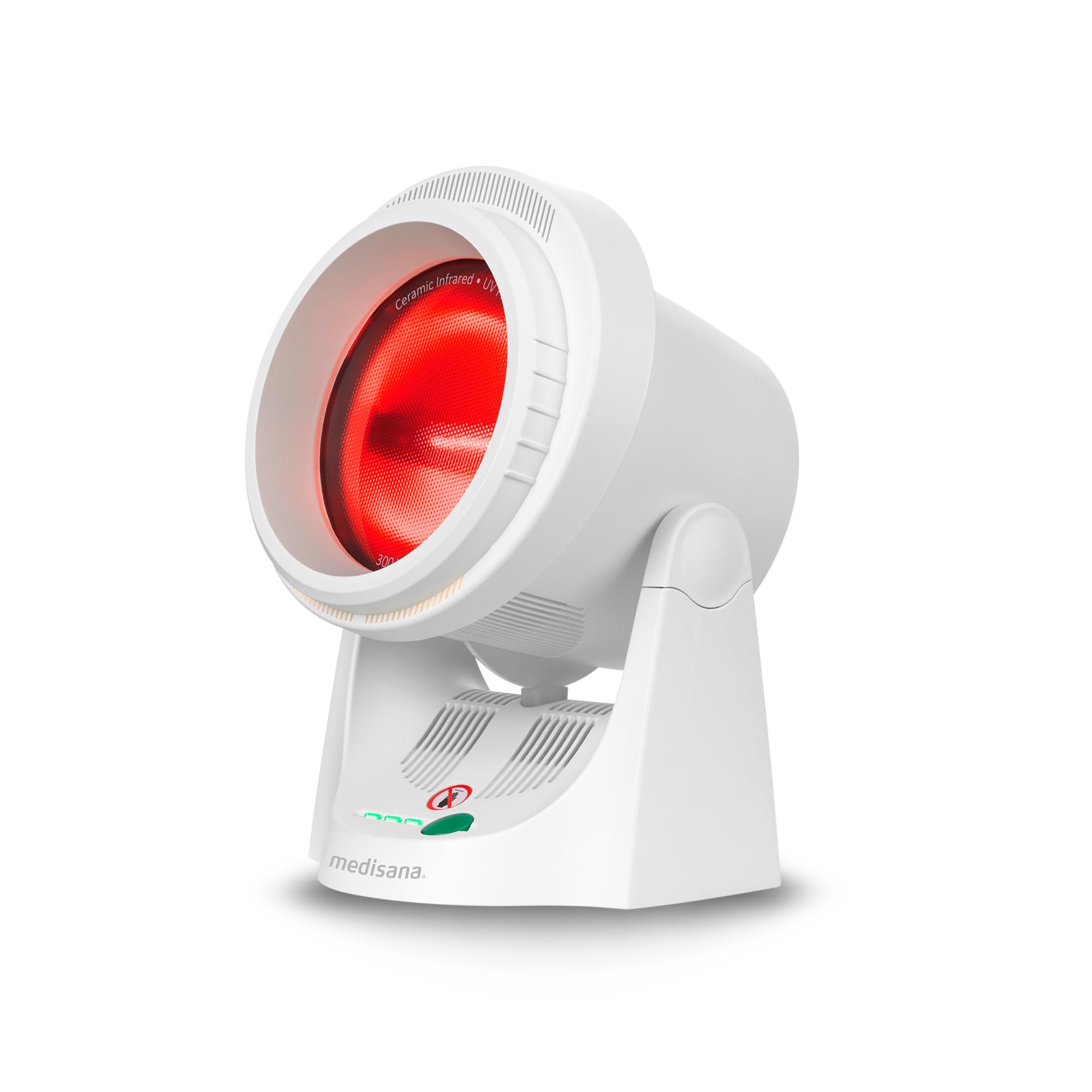 medisana IR 850 | lámpara infrarroja de 300W con temporizador, ángulo ajustable y protección UV
