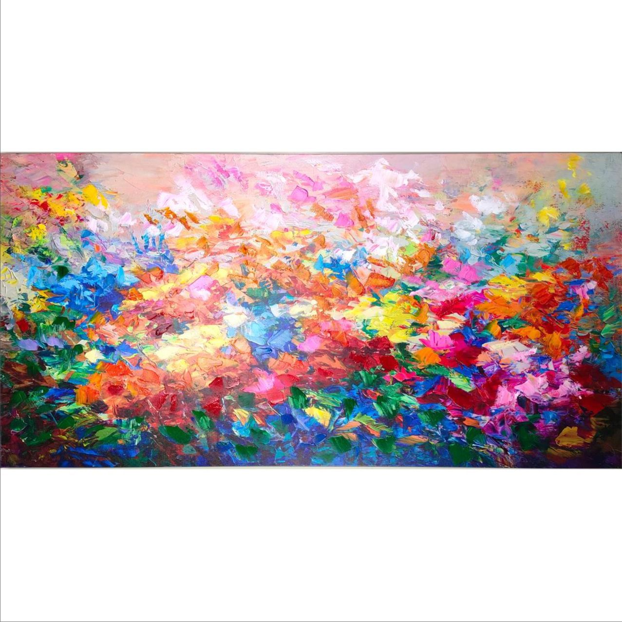 Factory cuadros Cuadro lienzo pintura original impresionista colores 10 140x70cm Cuadro decoración pared Cuadros Decoracion Salon Cuadros Para Dormitorios Moderno/ cuadro pintado a mano