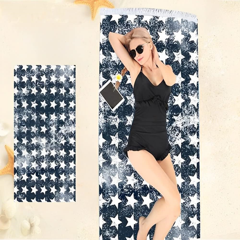 PLUSHOME Toalla de Playa Rectangular 90x170cm de Microfibra Alta Calidad