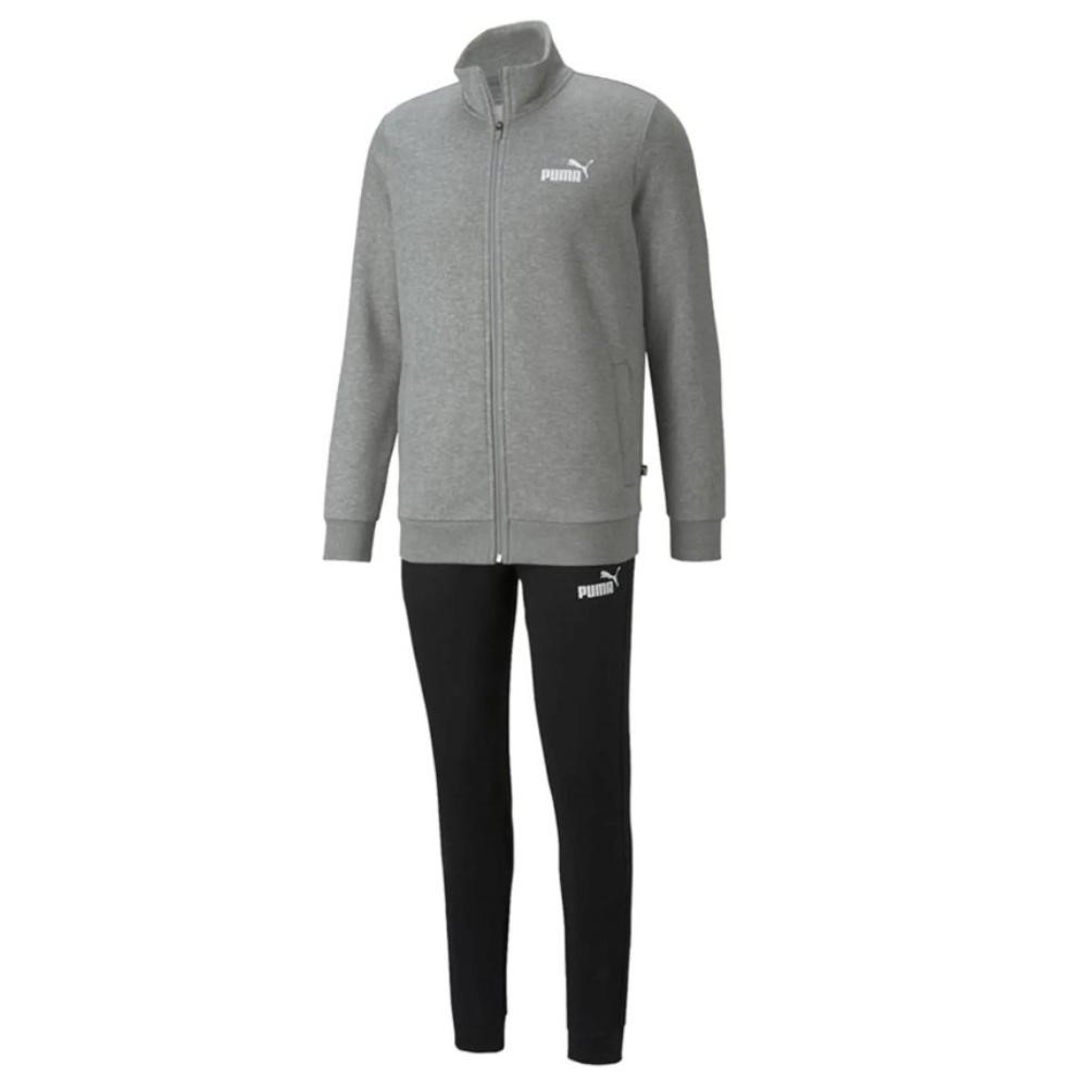 Puma Clean Sweat Suit Fl, Medium Gray Heaather  Casual Chándal Hombre