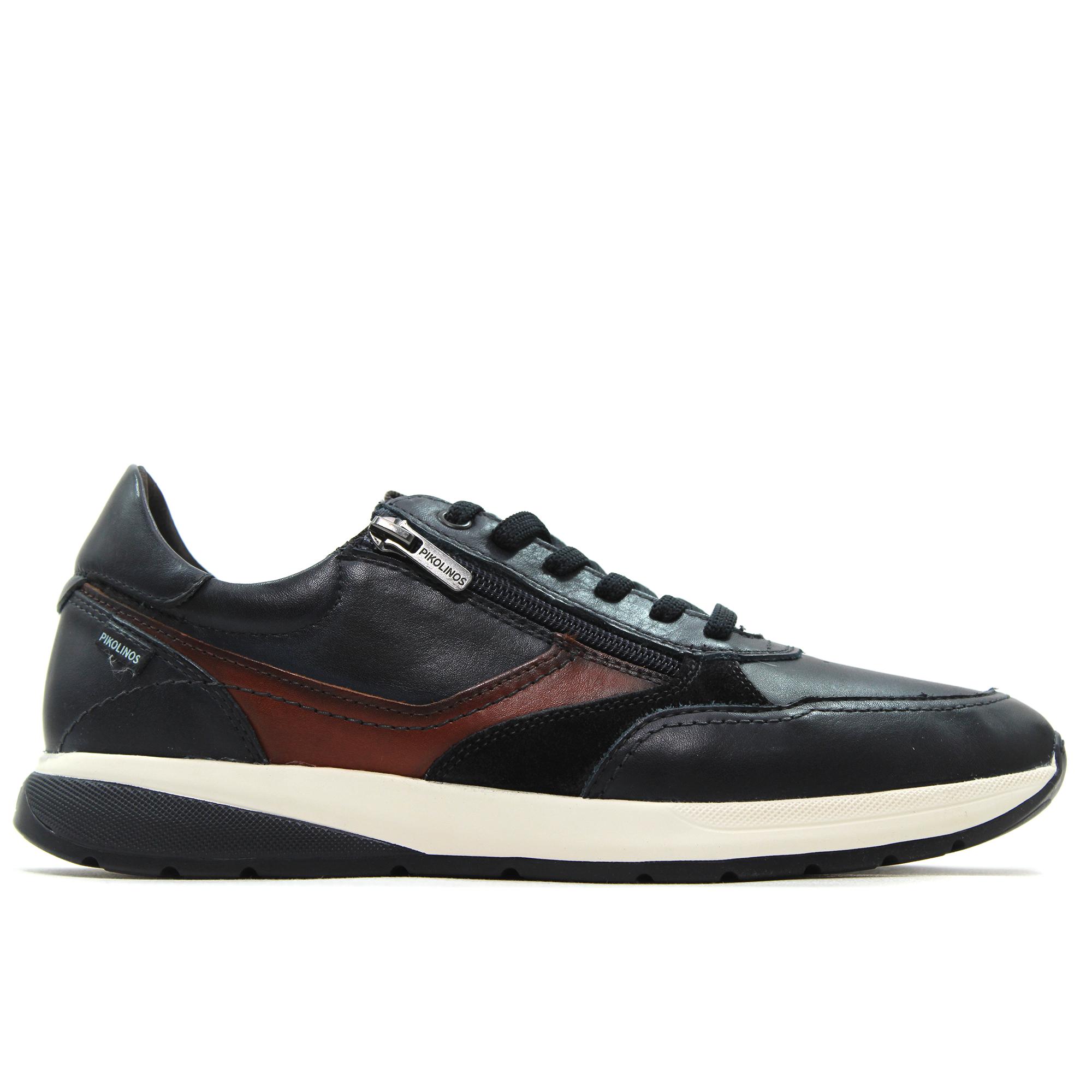 Pikolinos M2B-6398C1 Zapato casual,de cordones y cremallera,piel,plantilla extraible,suela de goma para caballero