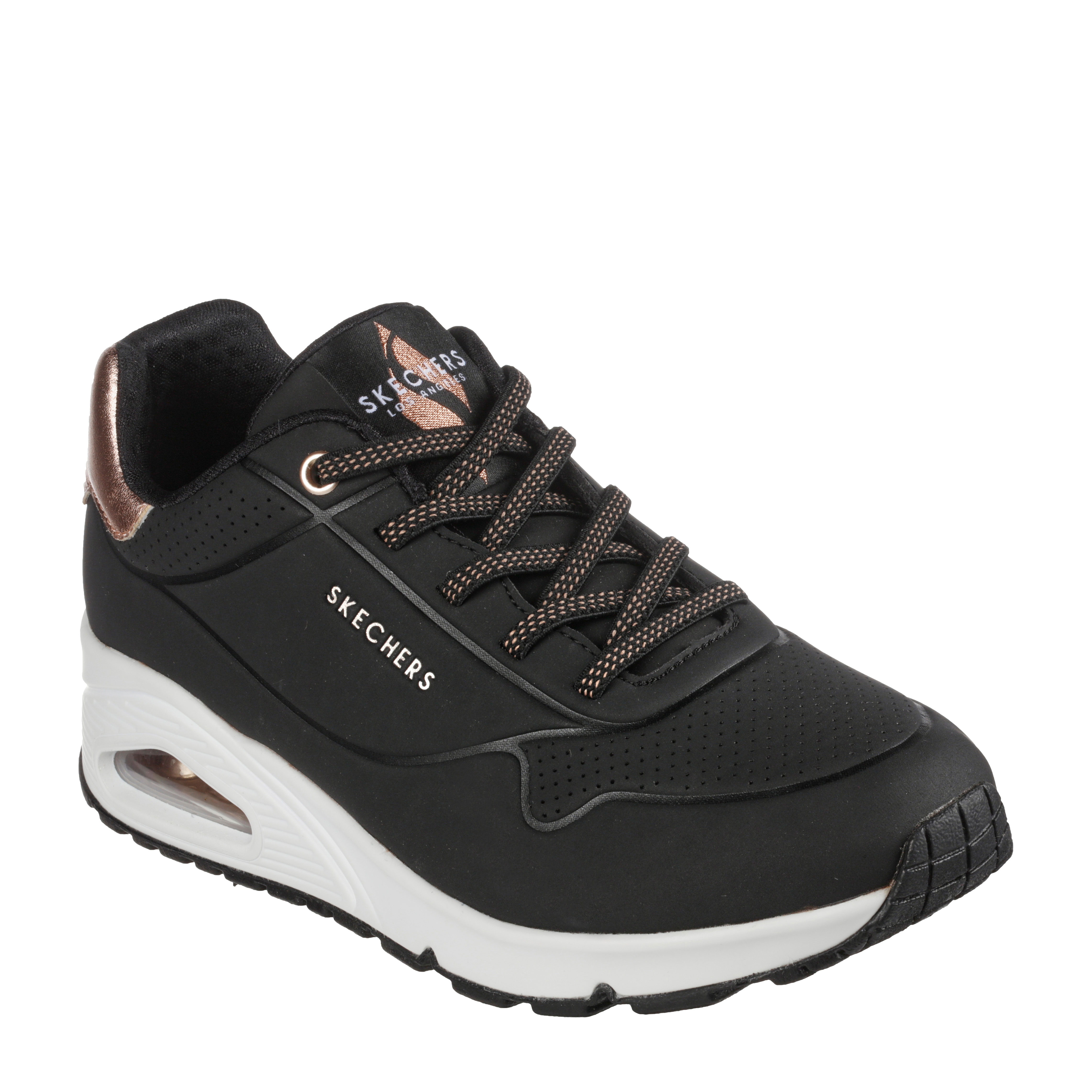 Skechers Zapatillas Uno - Shimmer Away Negras 155196-BLK , para Mujer