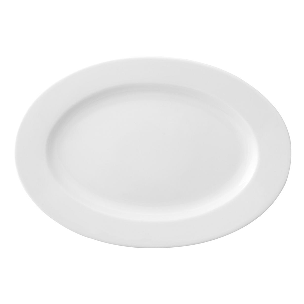 ARIANE PRIME Plato Oval Porcelana 38X25CM Blanco Brillo Reforzado profesional de alta calidad con alto contenido de alumina 100% higiénico