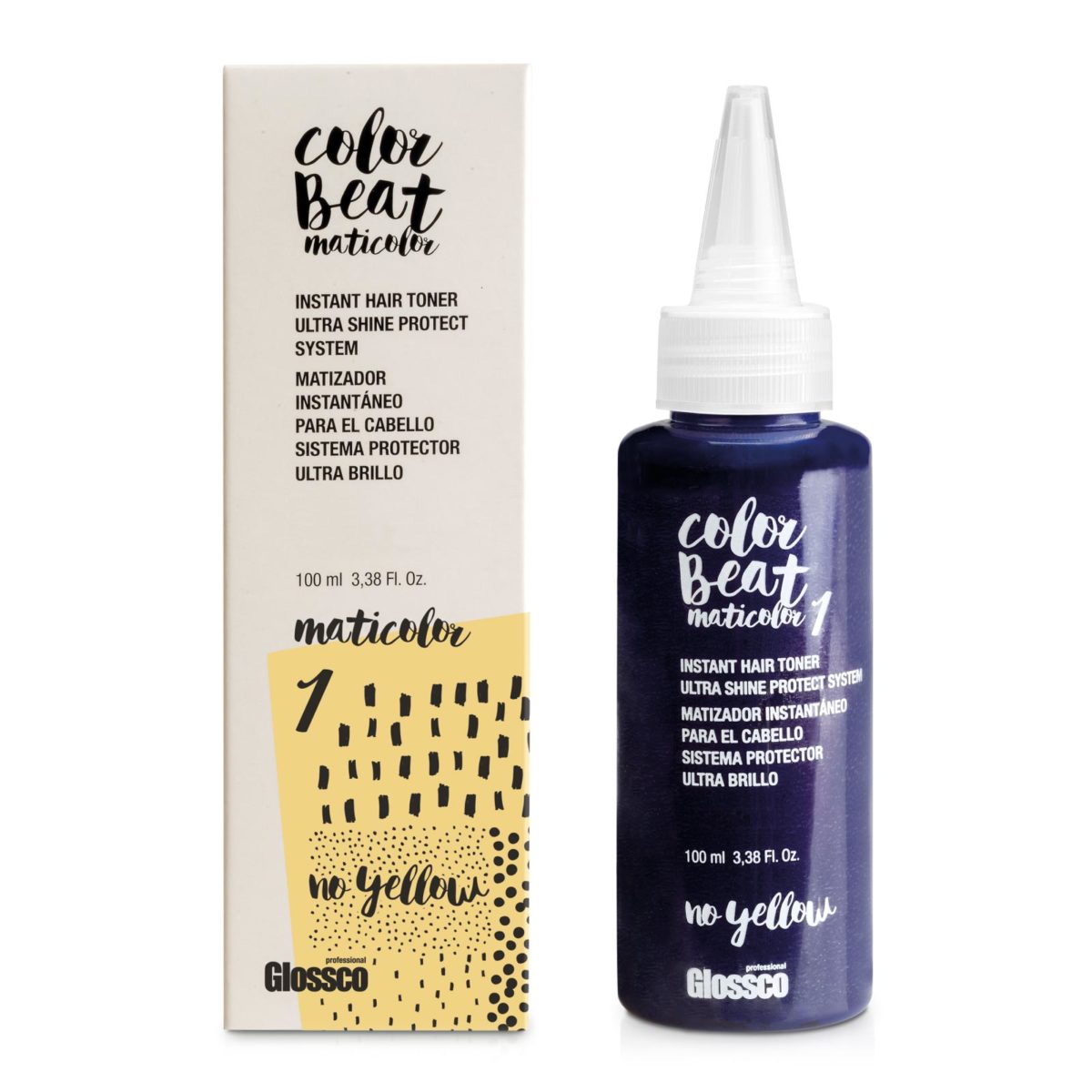 Glossco Professional Matizador para Cabello Rubio - Neutraliza Tonos Anaranjados y Amarillos - Fácil Aplicación - 100 Ml