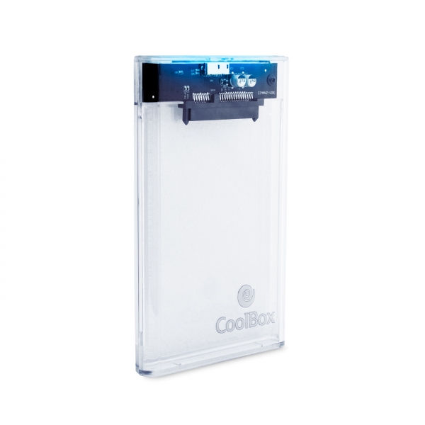 Coolbox slimchase t-2533 carcasa externa transparente - usb 3.0 - diseño slim - alta velocidad de transferencia - color blanco