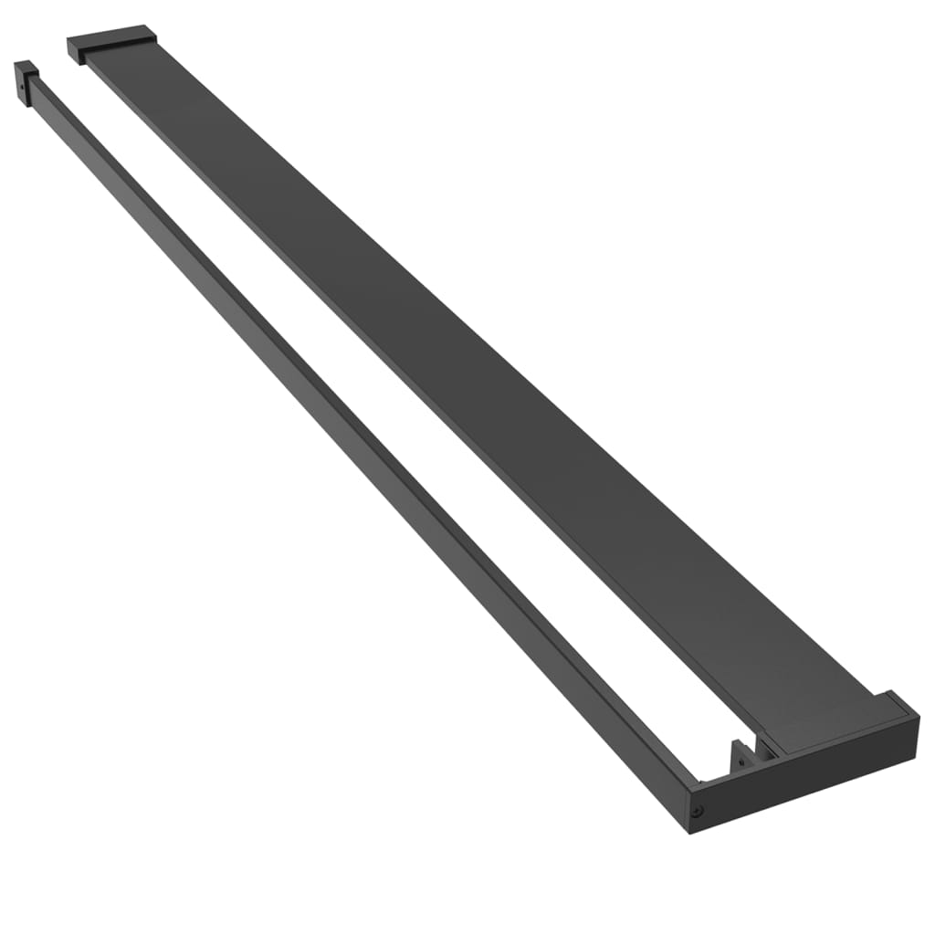 vidaXL Estante para pared de ducha aluminio negro 118 cm
