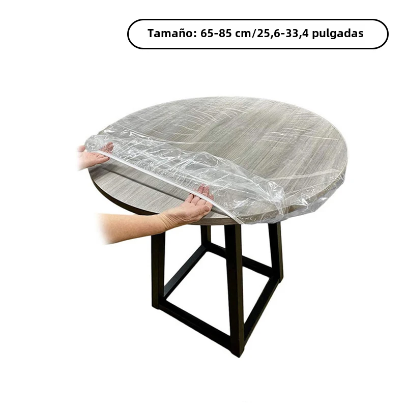 Mantel Redondo Ajustable De PVC Impermeable Y Resistente Al Aceite Protector De Mesa Para Comedor Cubierta De Mesa Para El Hogar
