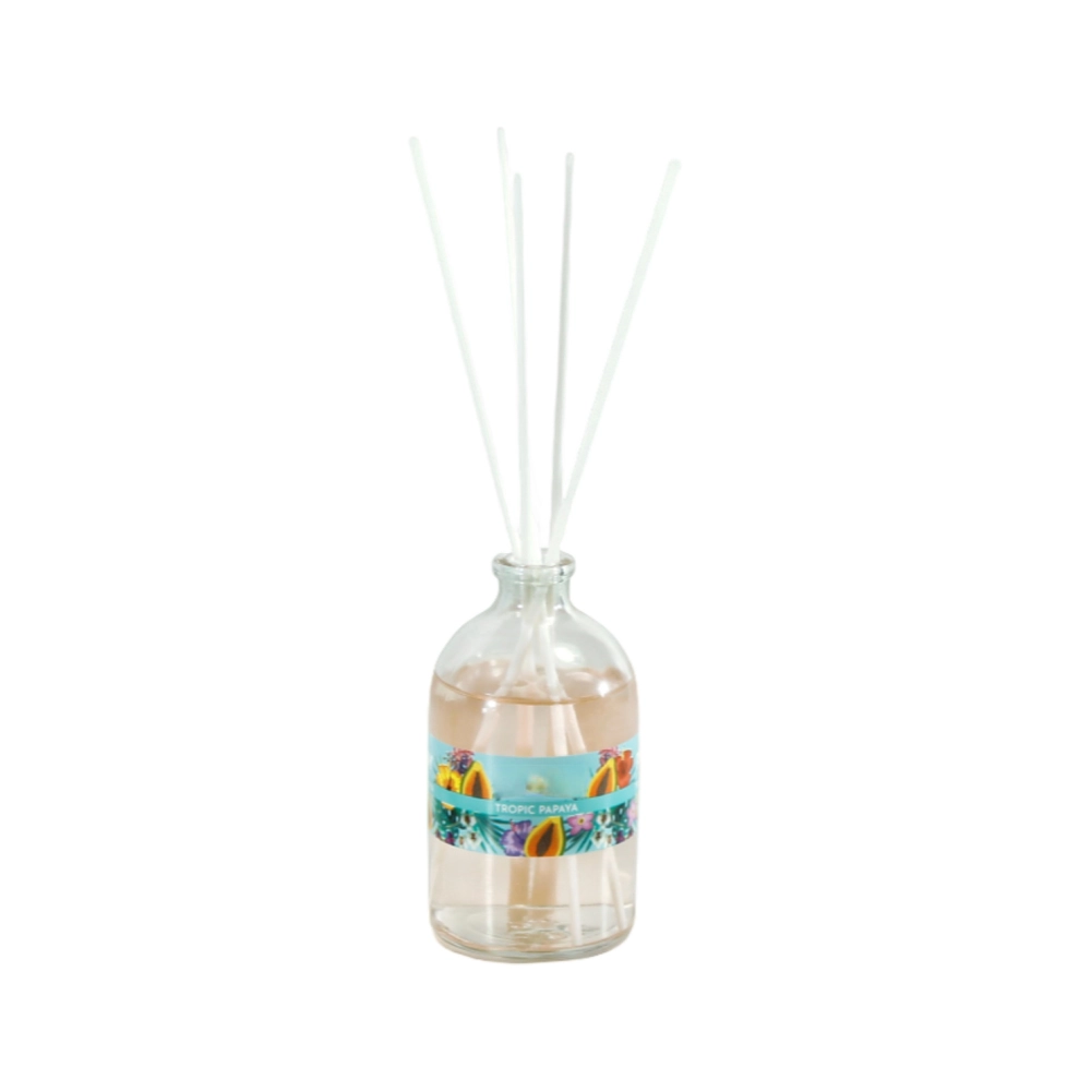 PLUSHOME Mikado Ambientador ,Frasco de Cristal 100ml y Varitas Difusoras