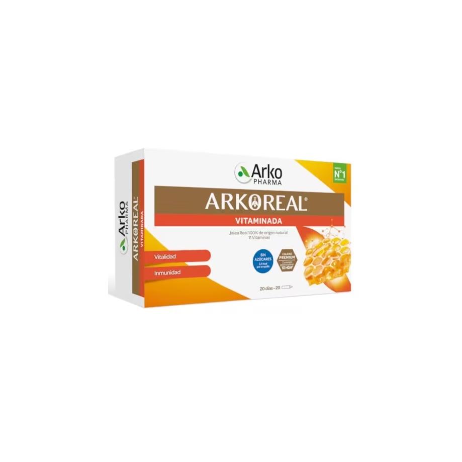 Arkopharma Arkoreal Vitaminada Vitalidad e Inmunidad Sin Azúcares 20 ampollas - 20 días (Antes Vitadefensas)