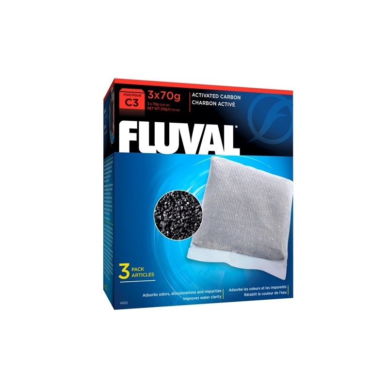 Fluval C3 Carbón activo. Recambio para filtro de acuarios