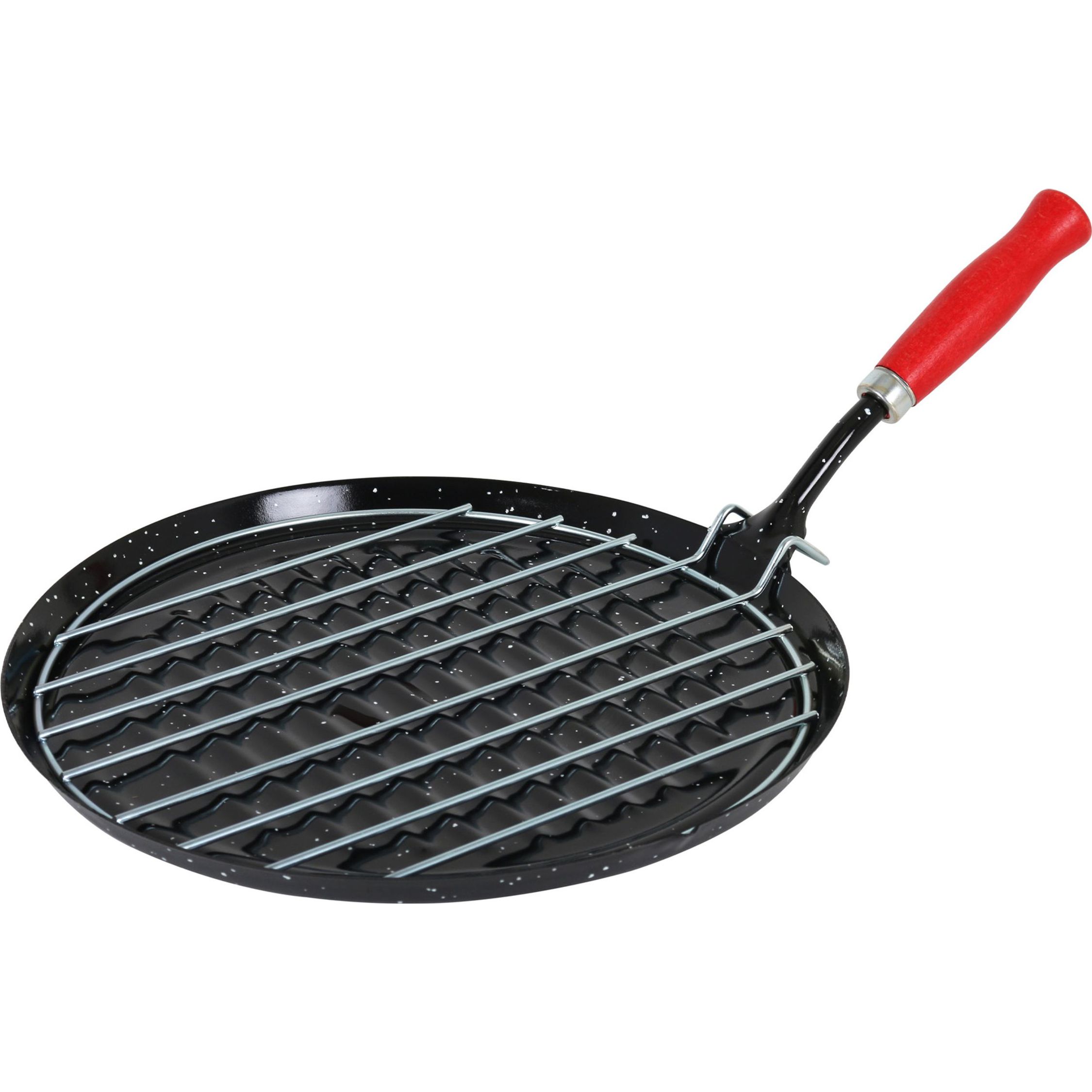LA ESTRELLA - Sartén Jaspeada Asador con Parrilla 26cm ACERO VITRIFICADO - Sartén Jaspeada de Alta Calidad y Durabilidad - Sartén Jaspeada Antiadherente para Cocina Eficiente - Sartén Jaspeada con Mango Ergonómico - Sartén Jaspeada Versátil
