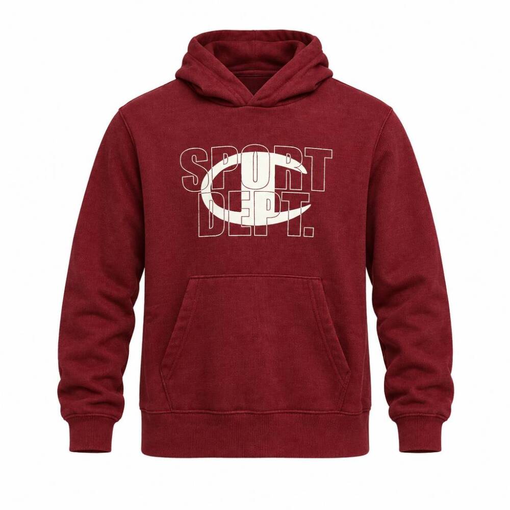 Sudadera Granate Champion Hooded Sweatshirt algodón, con capucha para niño