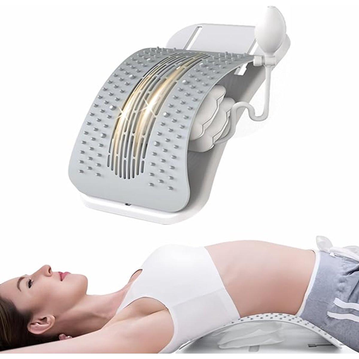 Soporte lumbar ajustable con airbag, placa de soporte lumbar y respaldo.