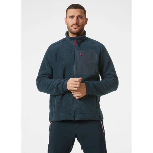 Helly Hansen Chaqueta Polar Azul HH Panorama Pile para Hombre - Ropa de Entretiempo Confeccionada en Poliéster Reciclado