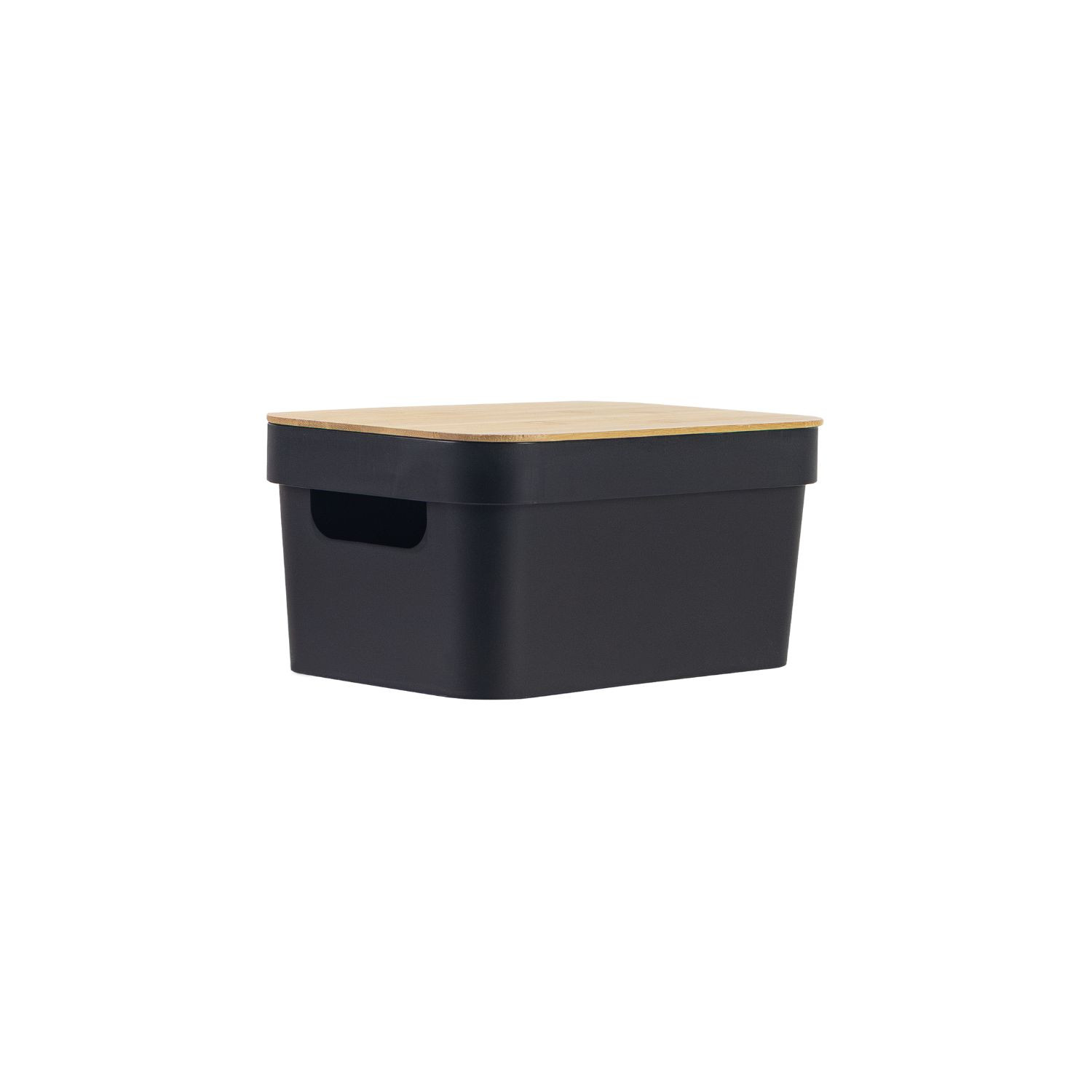Cesta Alta de Ordenación Rectangular con Tapa Negro Zest 7house, Tamaño S, M o L
