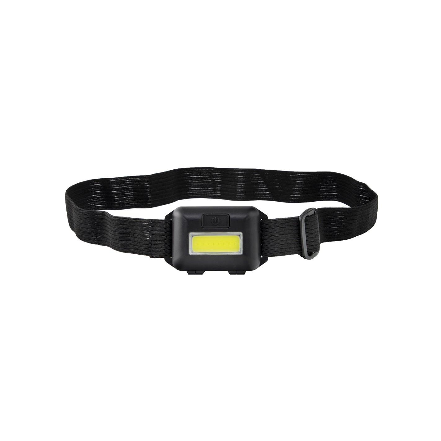 Wolfpack - Linterna Led Frontal Cabeza Ajustable 120 Lumenes 3 Modos, Cinta Ajustable, 3 Baterias AAA Incluidas