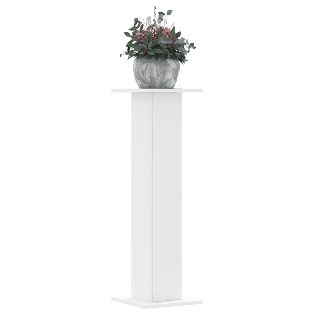 vidaXL Soportes de plantas 2 uds madera ingeniería 30x30x95 cm Color Blanco, Negro, Gris hormigón y mas