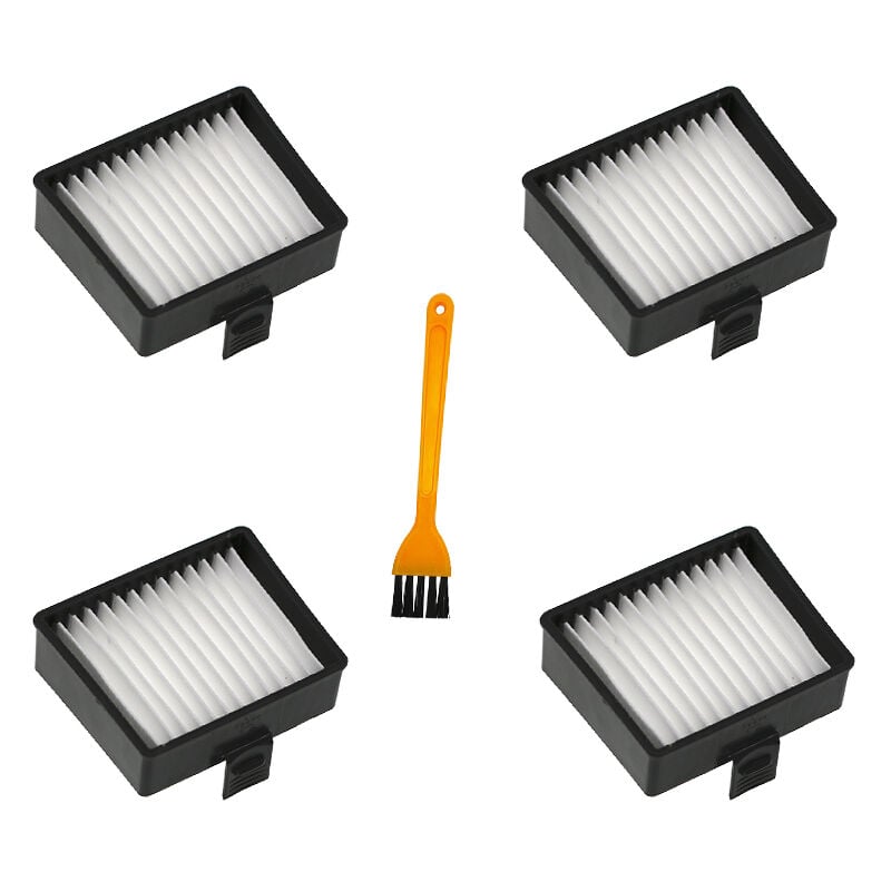 Filtros plisados planos para aspiradora de mano Ryobi P712 P713 P714K, con cepillo de limpieza, 4 Uds.