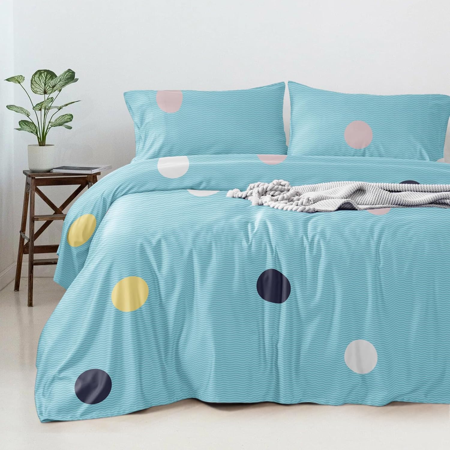 Artree | Juego ropa de cama. Incluye colcha de cama funda nordica, sábana bajera y funda de almohada. Fundas nórdicas de Microfibra de Poliéster Transpirable. Varias medidas: Funda nordica cama de 90, cama de 105, cama de 135, cama de 150 o cama de 180.