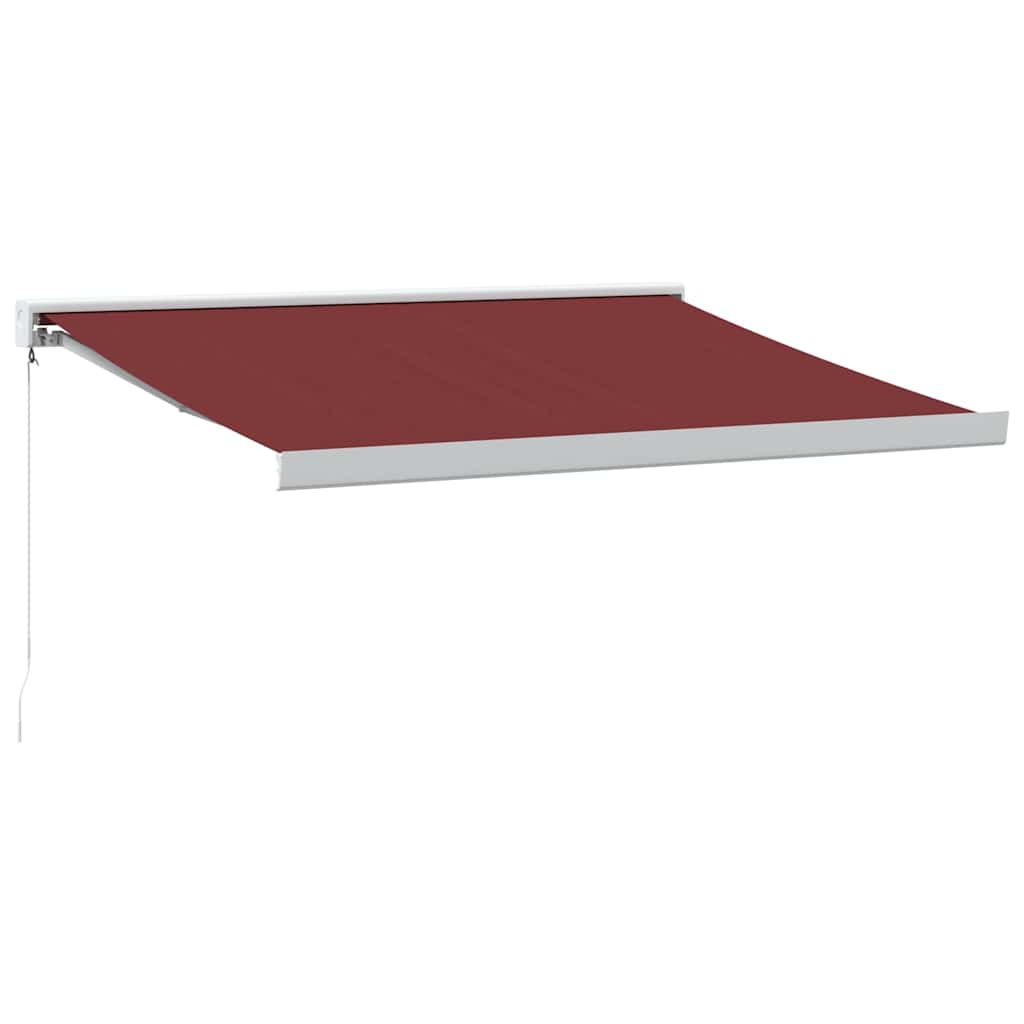 vidaXL Toldo retráctil manual color burdeos 350x250 cm