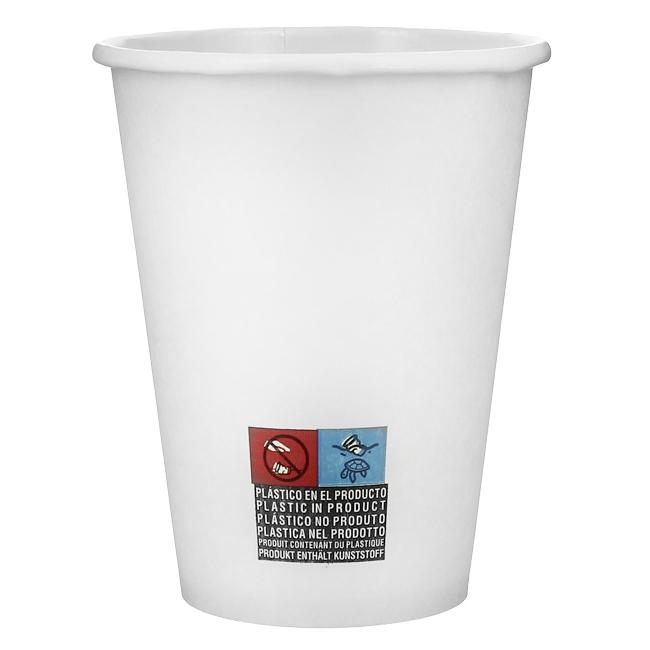 MONOUSO | Vaso Cartón Blanco 12Oz/360ml (600 Uds)