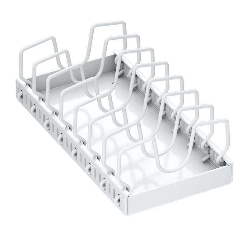 Estante de almacenamiento de ollas ajustable, estante para ollas de cocina, estante de almacenamiento, estante para platos de encimera de gabinete, estante para tapas de ollas para el hogar