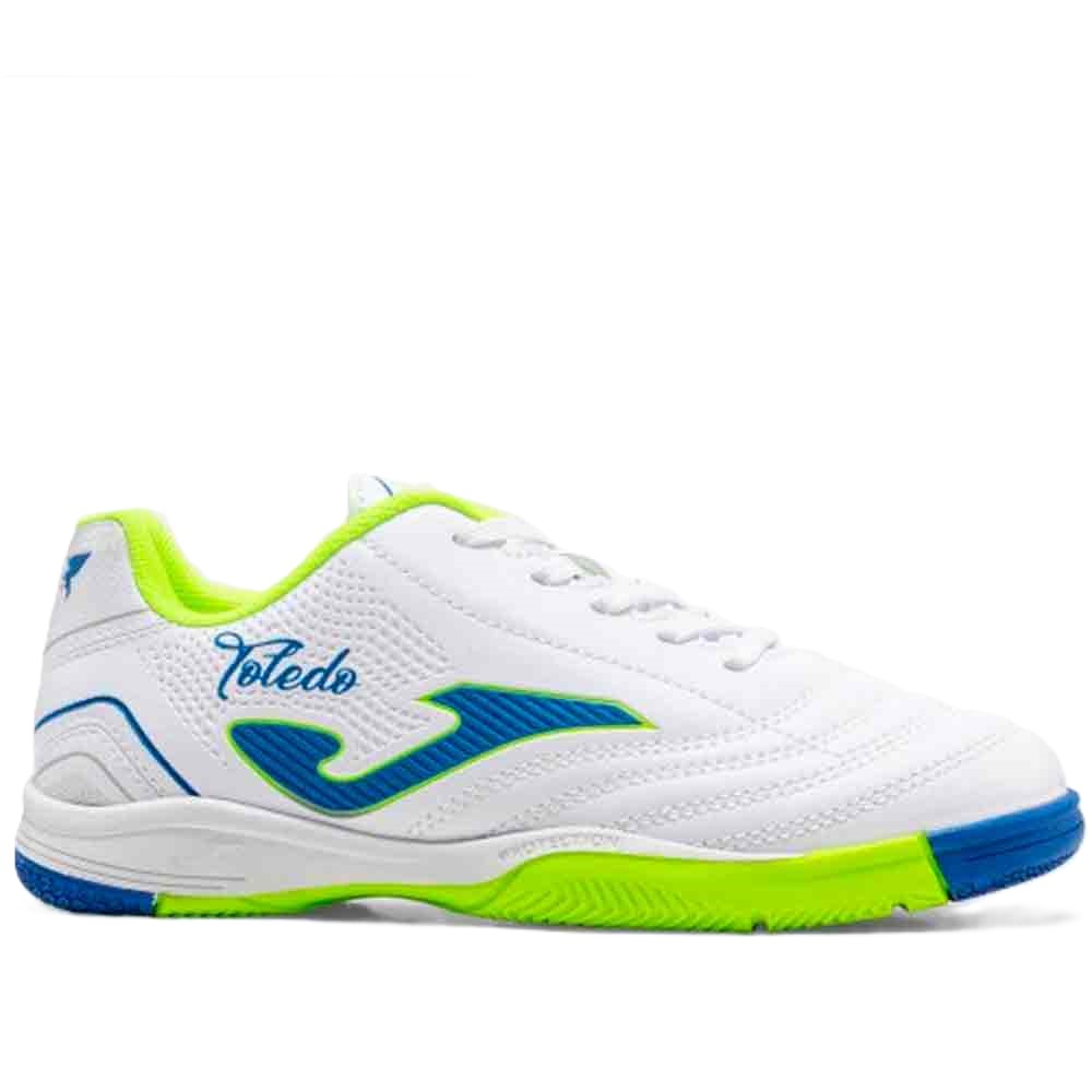 Joma - Zapatillas infantiles de fútbol sala Toledo Jr 2602 TOJS2602IN con tecnología ROTATION y líneas FLEXO para giros seguros y máxima flexibilidad en pista cubierta
