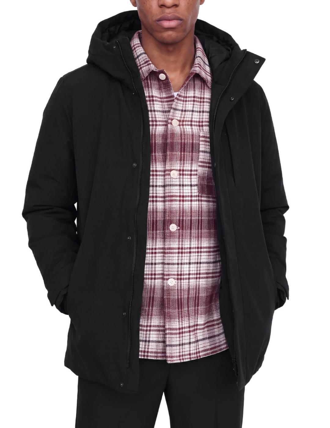 Parka Jack&Jones Keen impermeable negro para hombre
