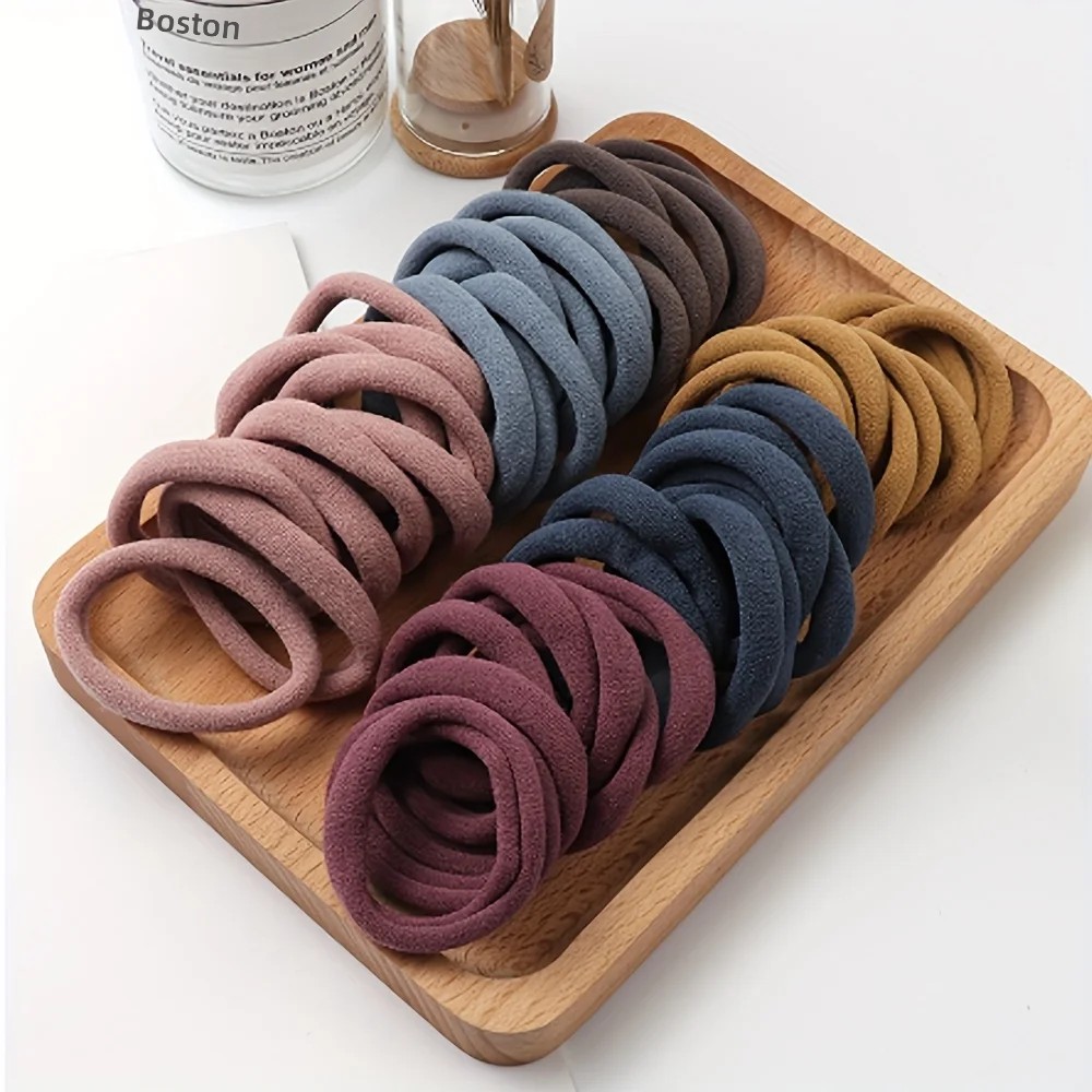 TK 50/100pcs Cinturones Elásticos Suaves Para El Cabello Conjunto De Accesorios Decorativos Para Niñas Bebés Material De Poliéster