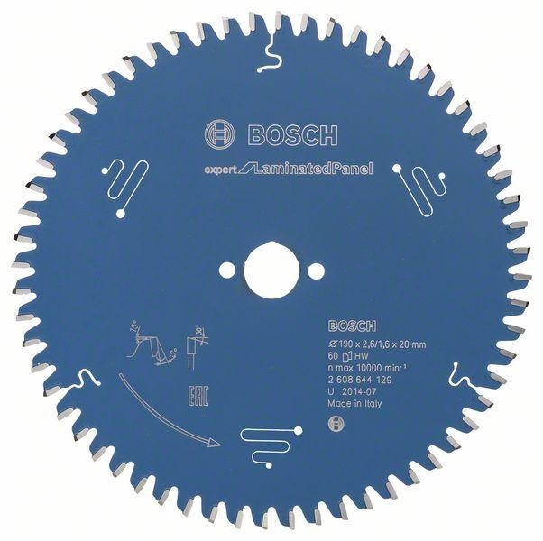 Hoja de sierra Expert para panel laminado 190x20x2,2 60T - B 2608644129
