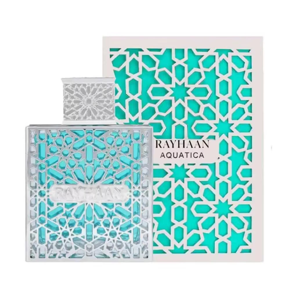 Aquatica - Eau de Parfum Rayhaan para hombre, fragancia cítrica gourmand fresca y tropical con lima, coco, bergamota y ron, 100 ml