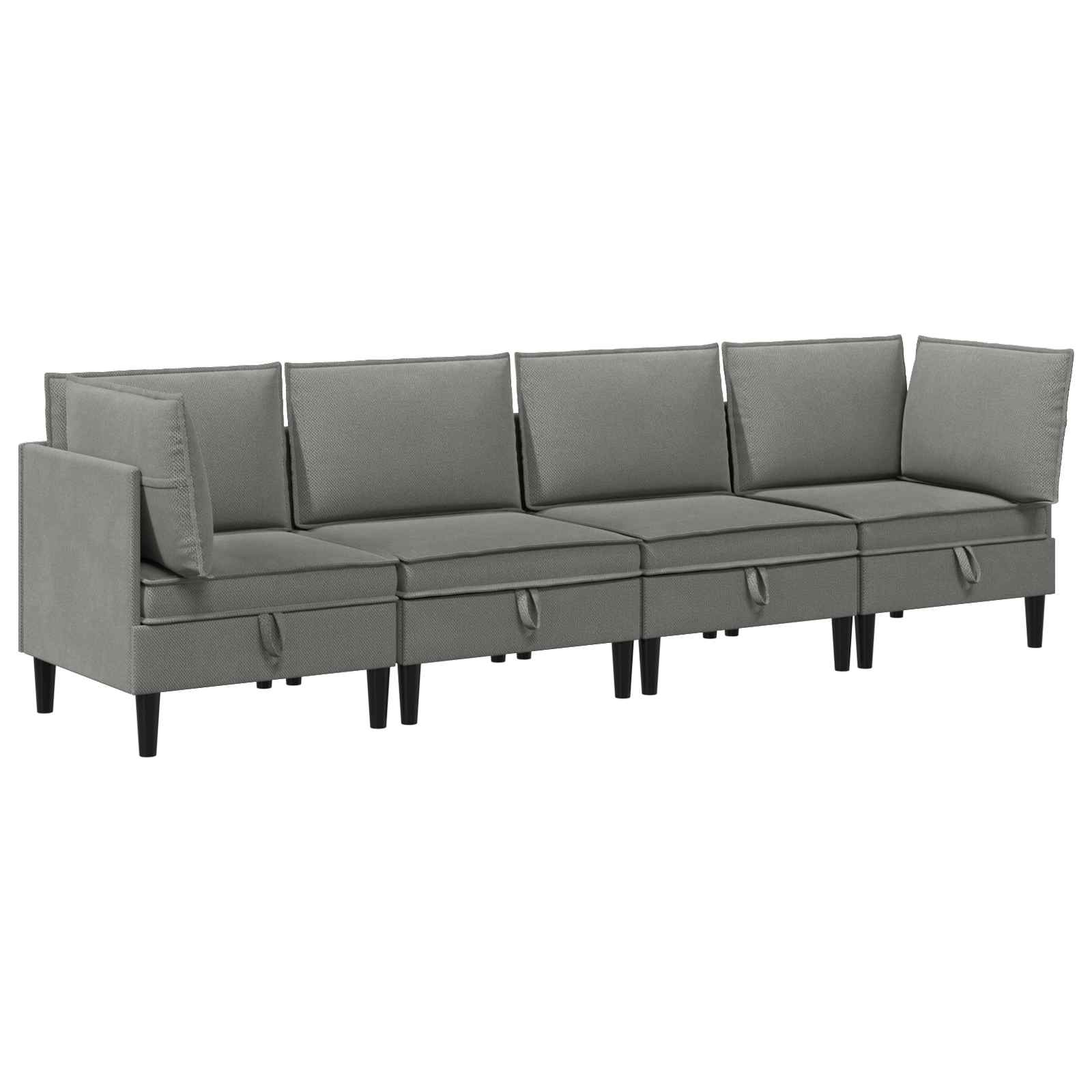 vidaXL Juego de muebles de salón 4 uds. Tela Multicolor